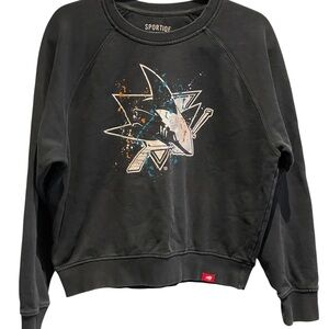 Sportiqe San Jose Sharks Black Crewneck Sweatshirt size M